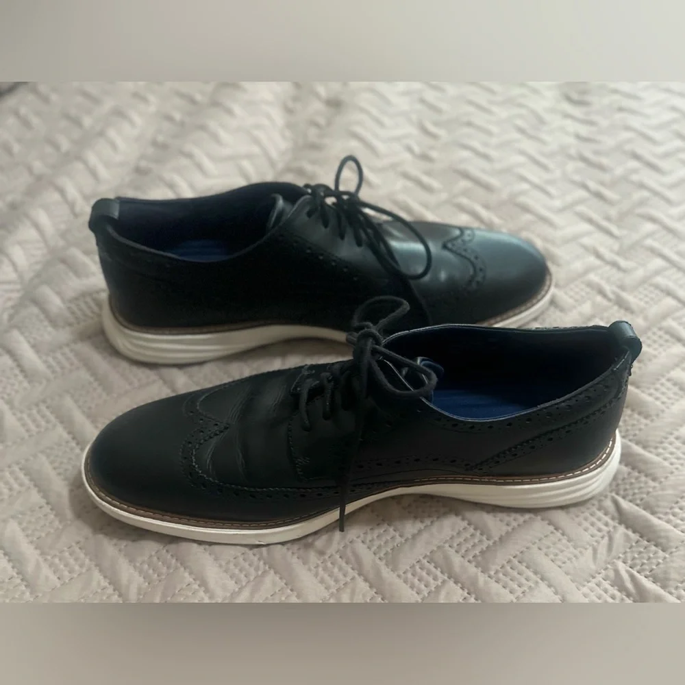 Men’s Cole Haan Black Grand Evolution ShortWing Oxford Shoes Business Casual 13M